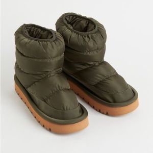 H&M Khaki Green Padded Boots